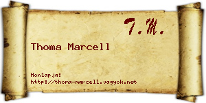 Thoma Marcell névjegykártya